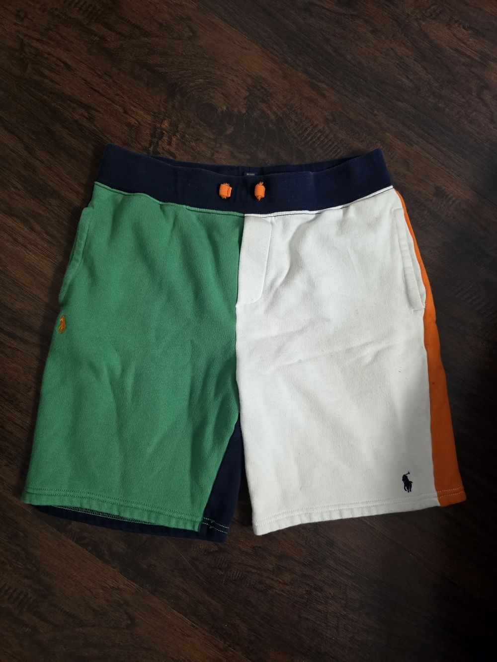 Bots Polo L Polo Club  Shorts Ralph Lauren Multi Color Pony Green Orange White